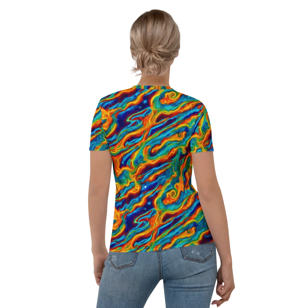 Carnival Current on Women's Crew Neck T-Shirt — Back