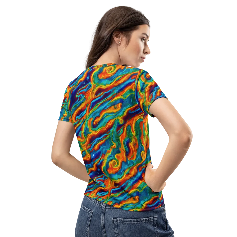 Carnival Current on Women's Crew Neck T-Shirt — Back