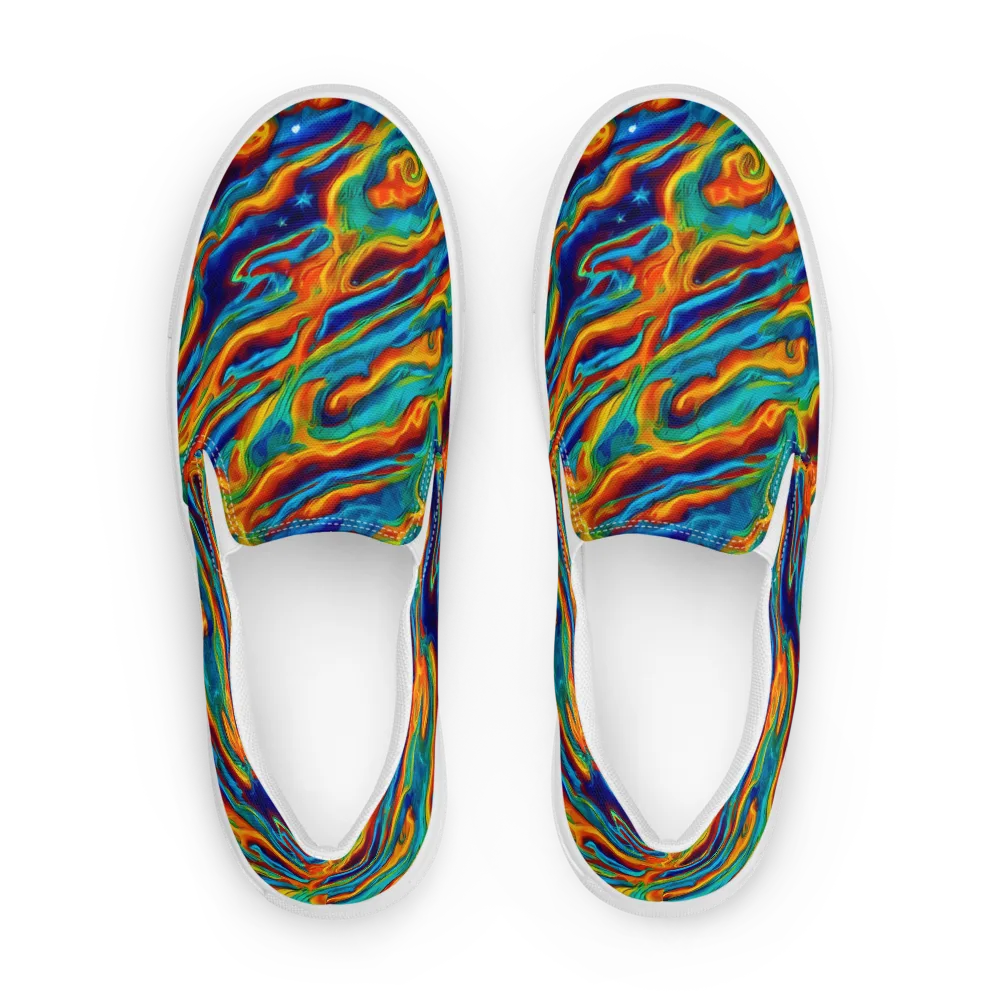 Carnival Current on Men's Slip-On Canvas Shoes — Front
