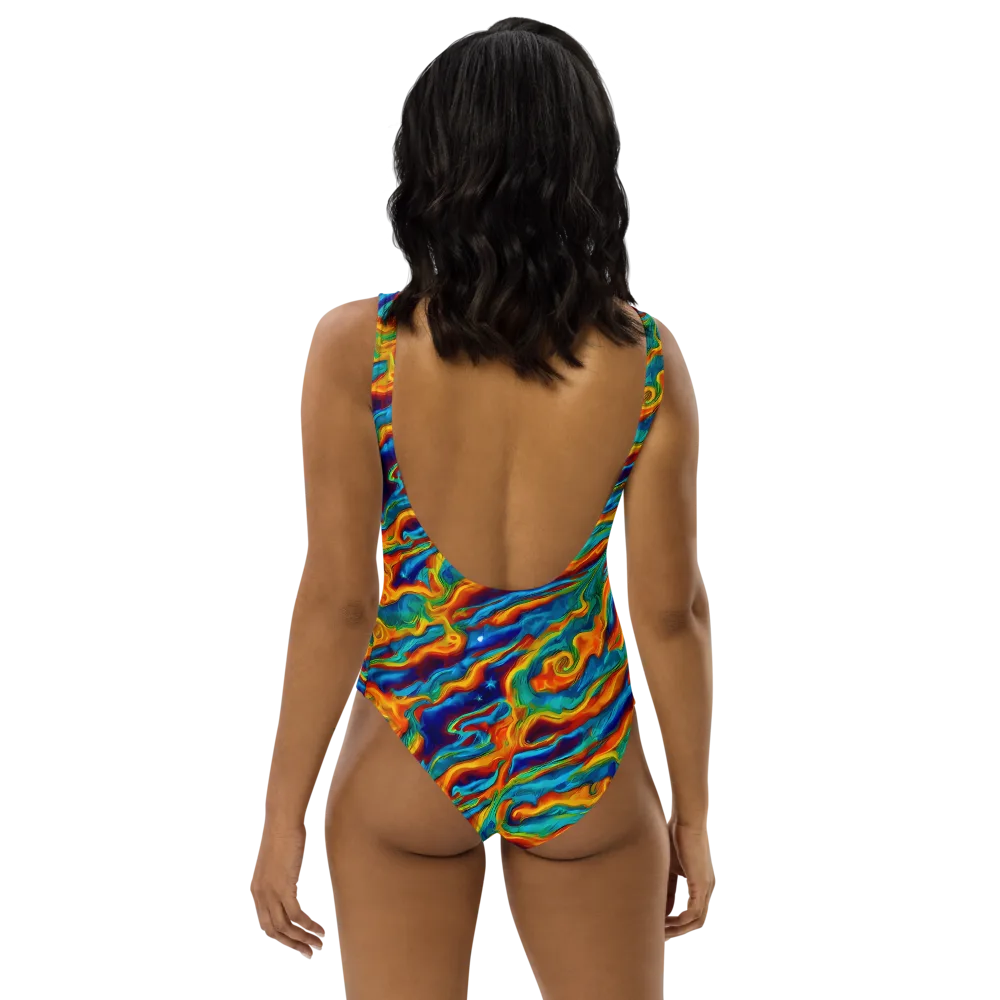 Carnival Current on One-Piece Swimsuit — Back