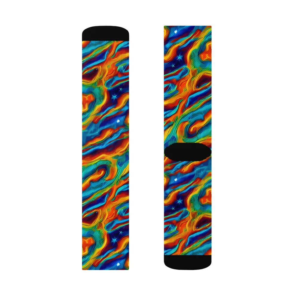 Carnival Current on Socks — Right Sock