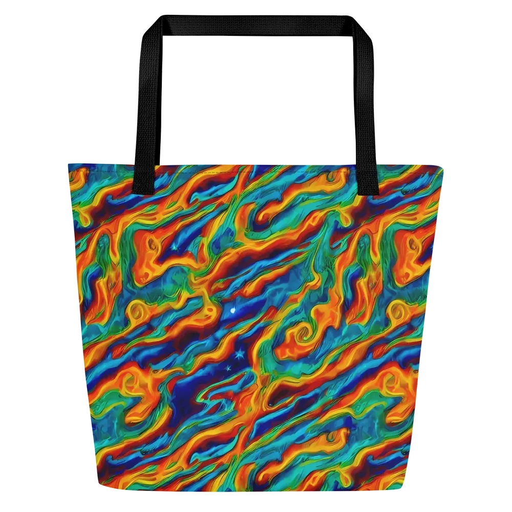 Carnival Current on Large Tote Bag W/ Pocket — Front