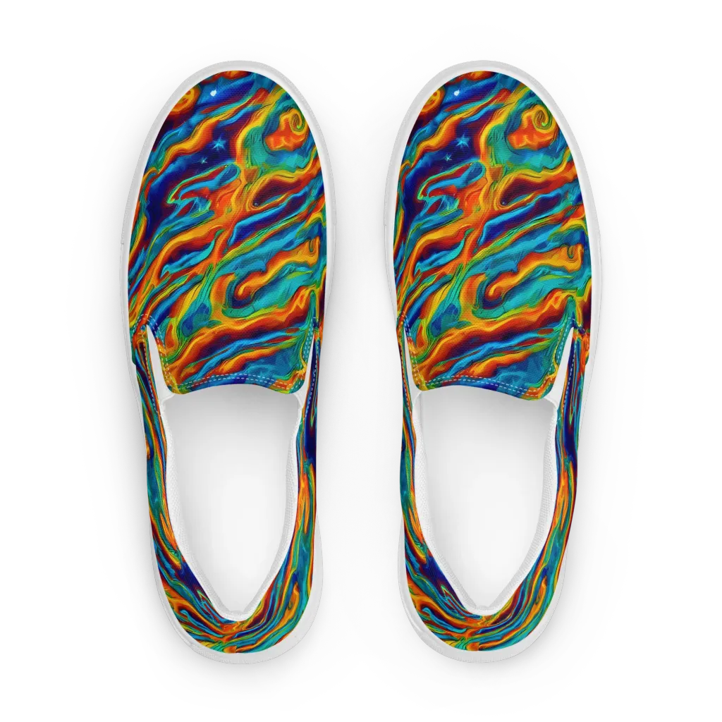 Carnival Current on Women's Slip-On Canvas Shoes — Front