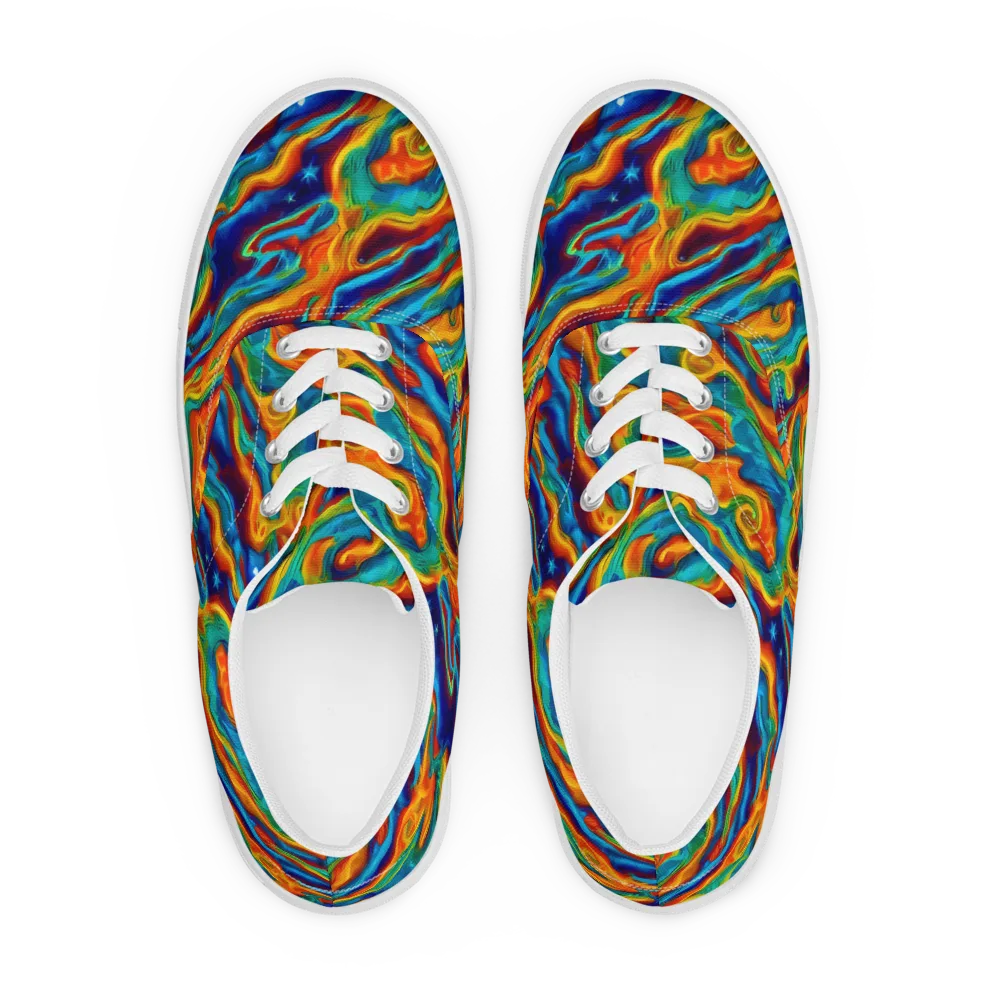 Carnival Current on Men's Lace-Up Canvas Shoes — Front