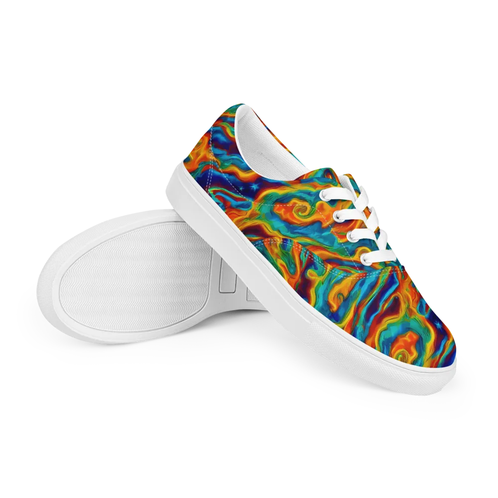 Carnival Current on Men's Lace-Up Canvas Shoes — Right Front