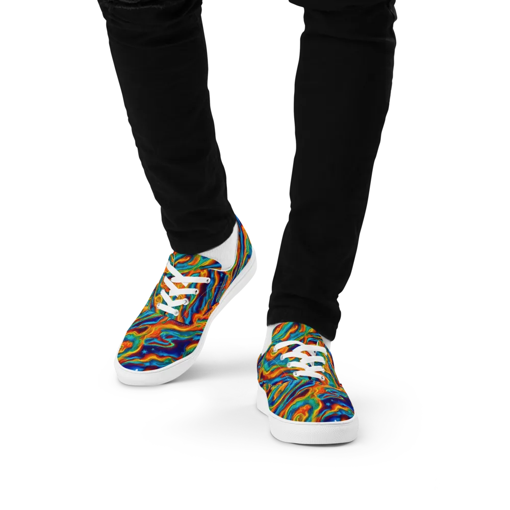 Carnival Current on Men's Lace-Up Canvas Shoes — Front