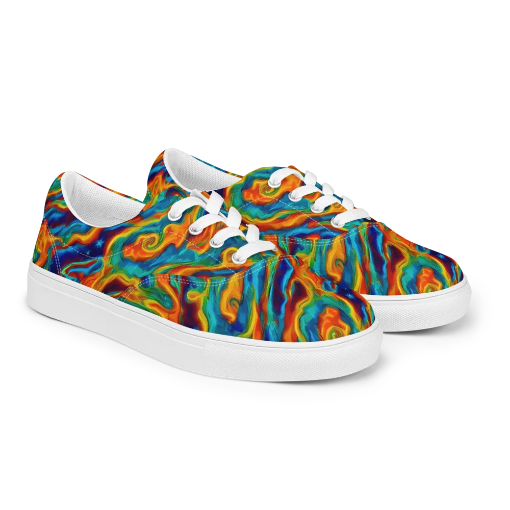 Carnival Current on Men's Lace-Up Canvas Shoes — Right Front