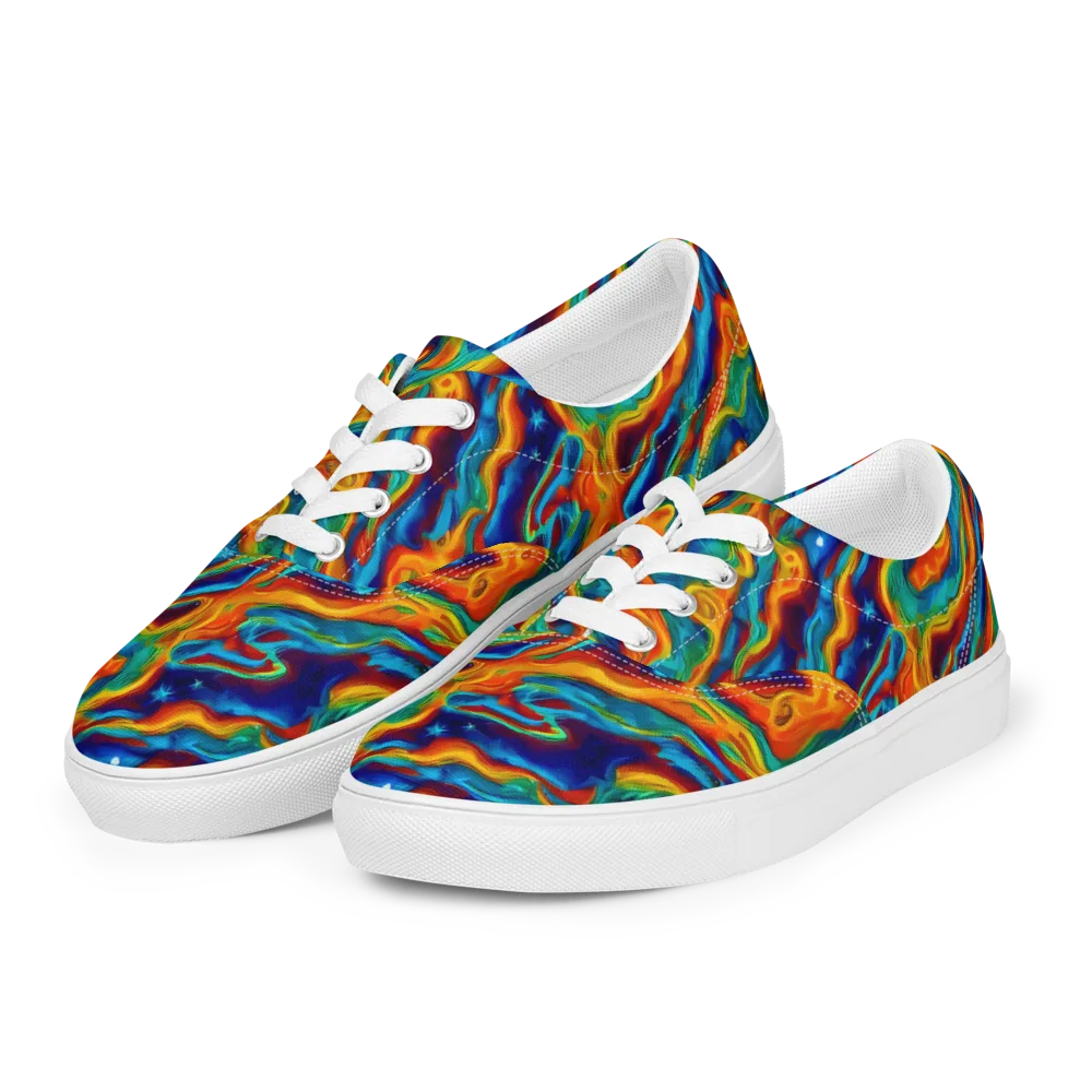 Carnival Current on Men's Lace-Up Canvas Shoes — Left Front