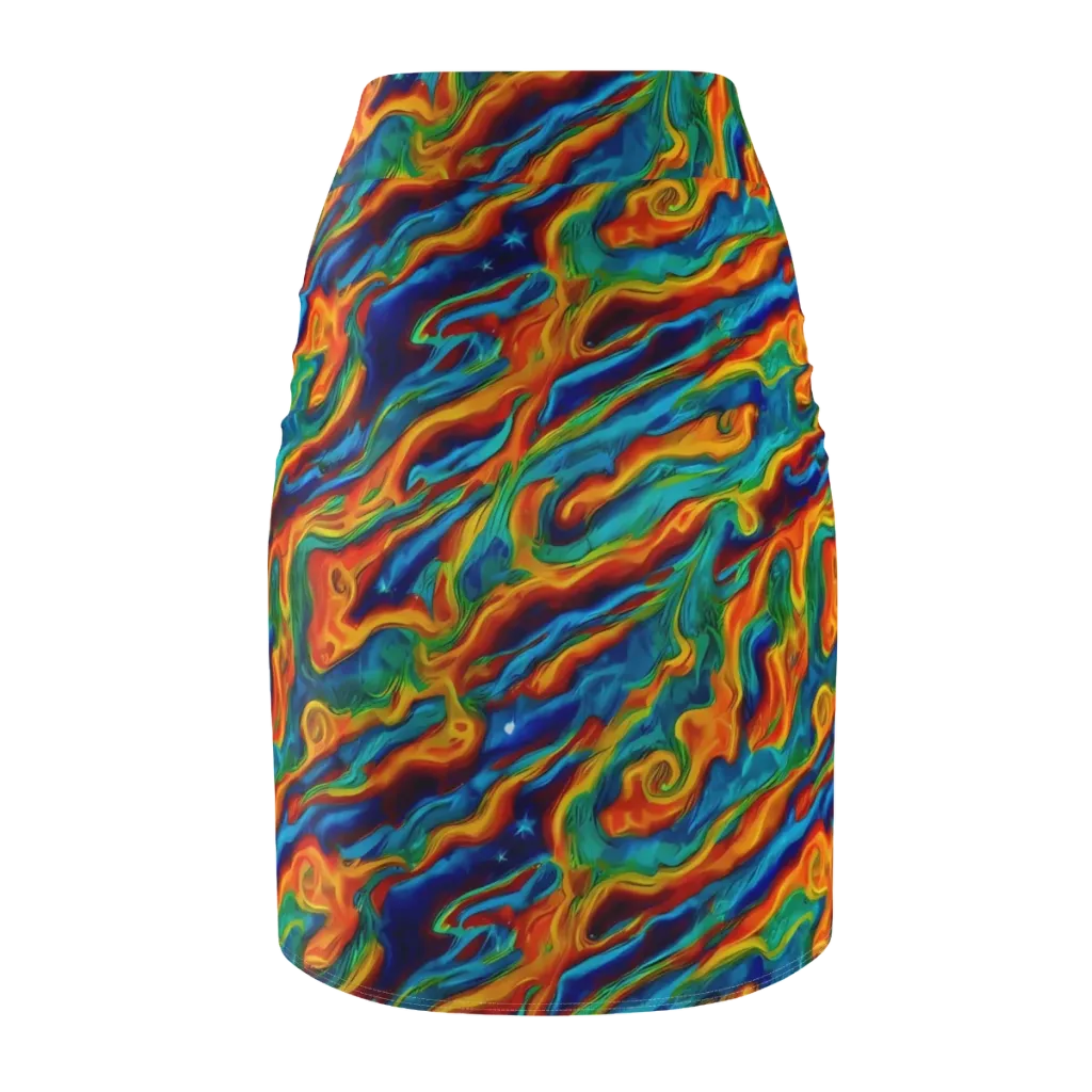 Carnival Current on Pencil Skirt — Back