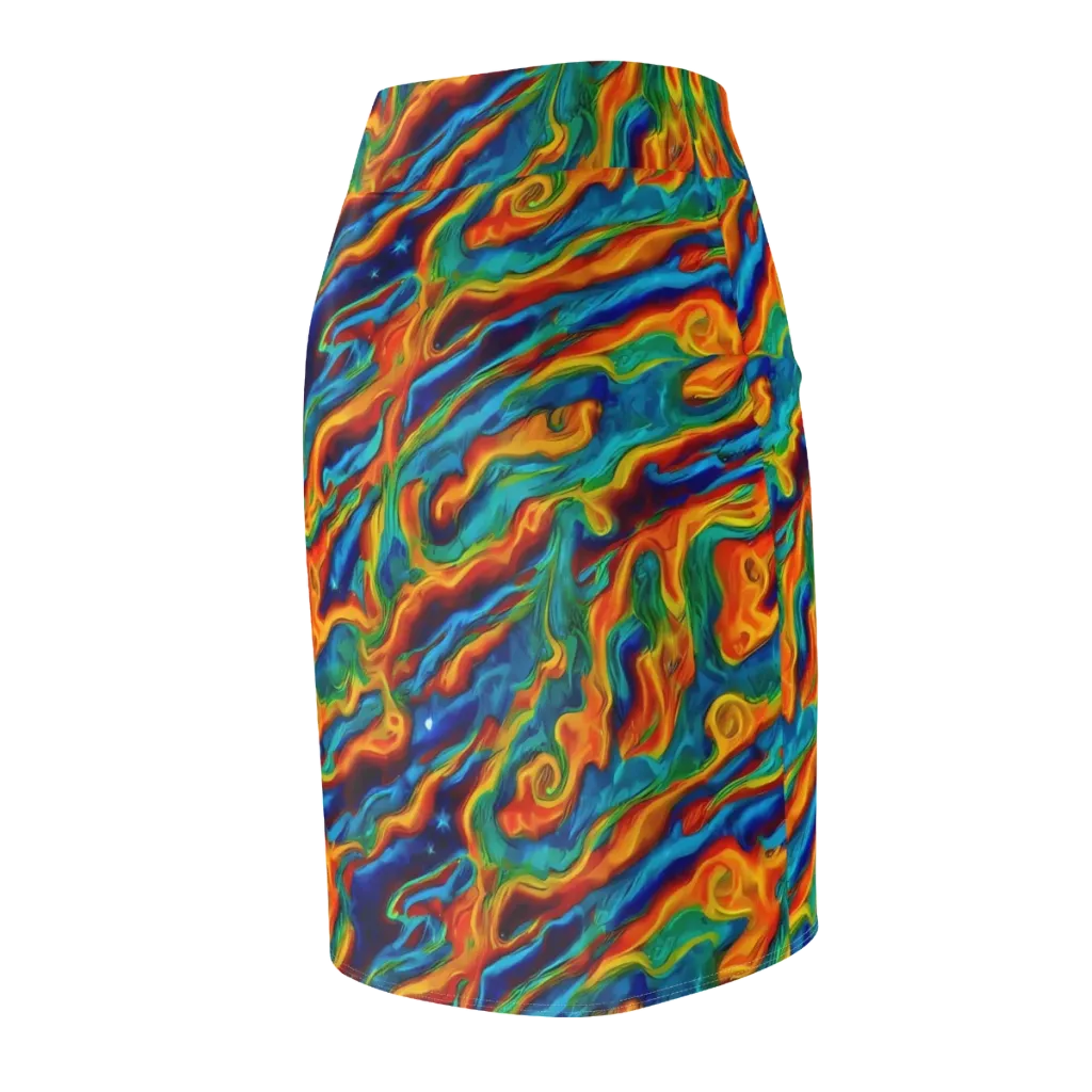 Carnival Current on Pencil Skirt — Back Side