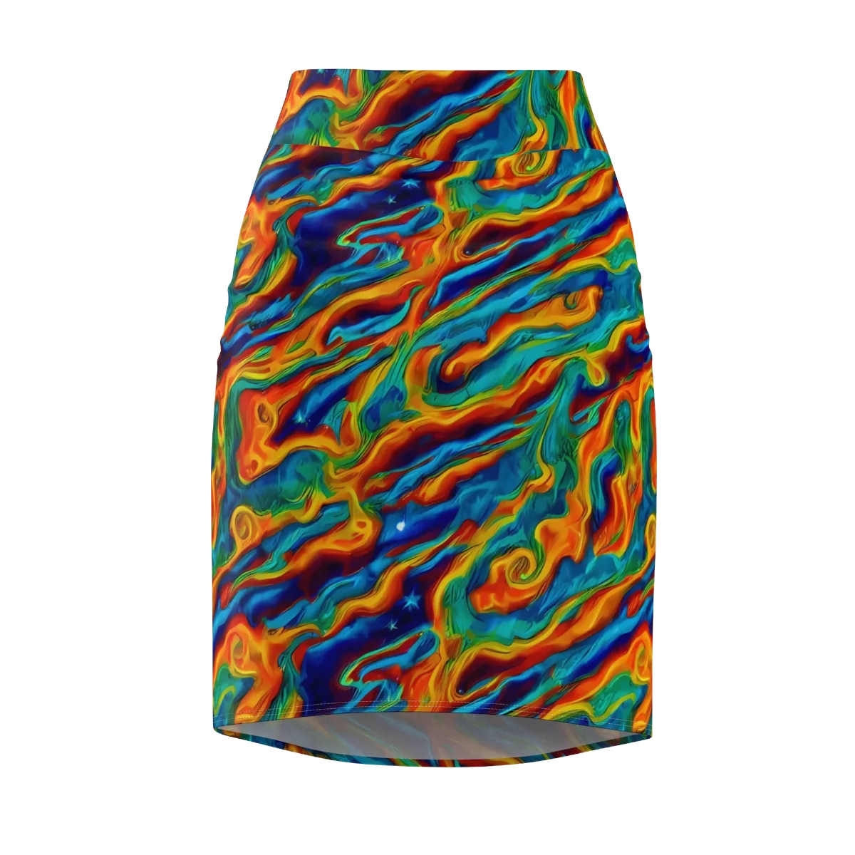 Carnival Current on Pencil Skirt — Front