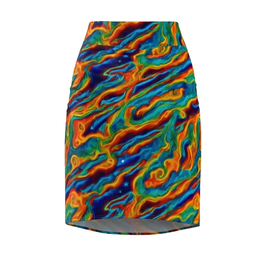Carnival Current on a Pencil Skirt