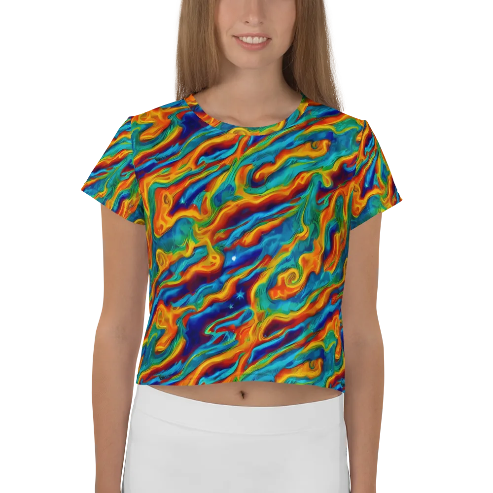 Carnival Current on Crop Tee — Front