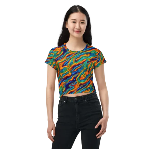 Carnival Current on a Crop Tee