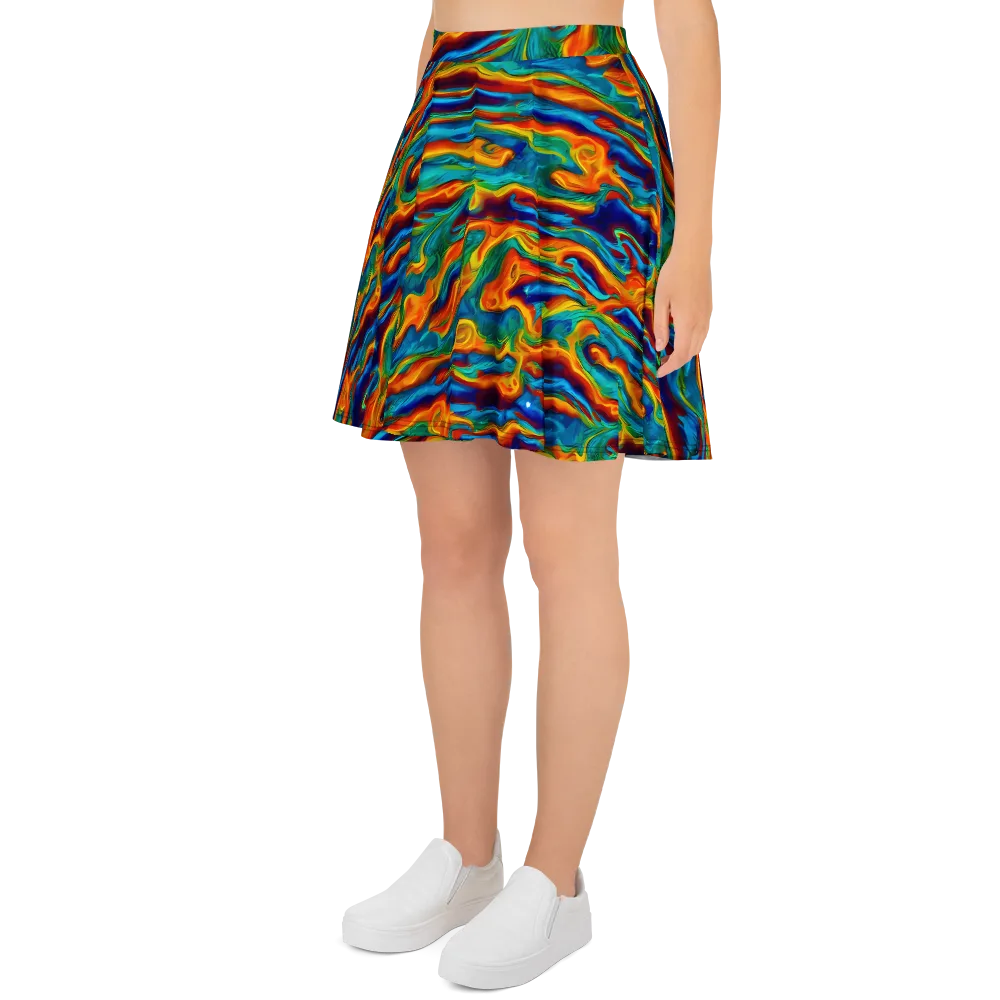 Carnival Current on Skater Skirt — Left