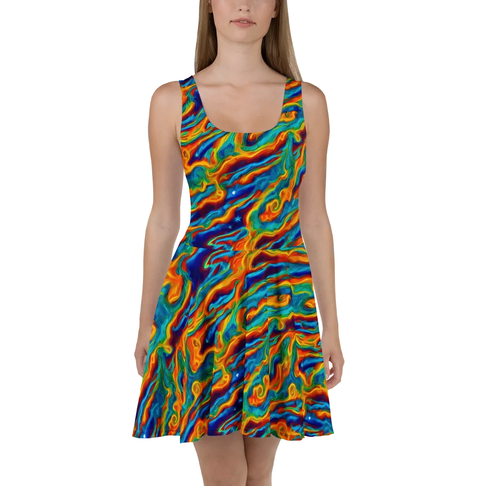 Carnival Current on Skater Dress — Front