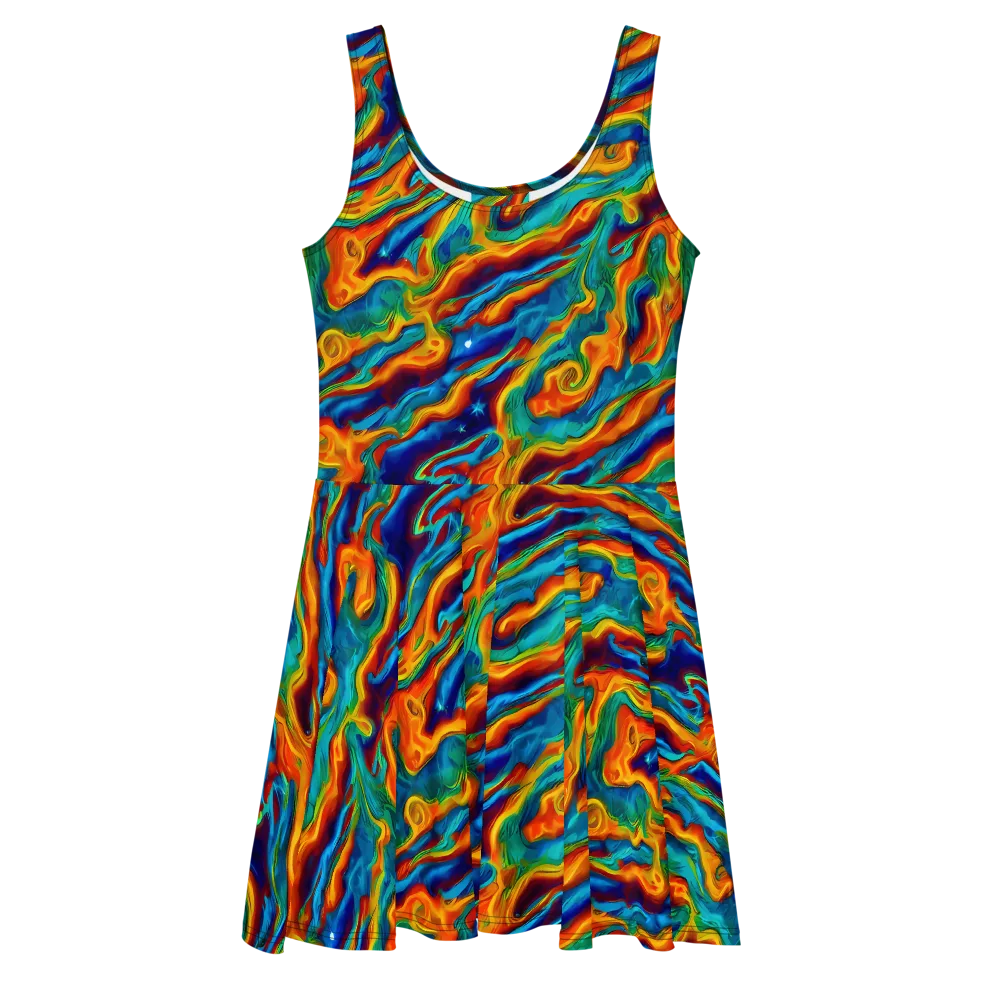 Carnival Current on Skater Dress — Front