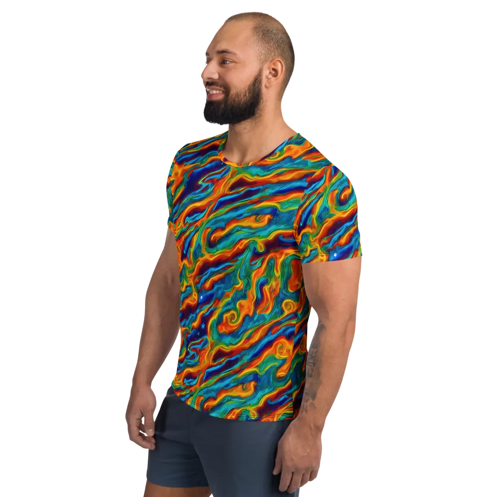 Carnival Current on Men's Athletic T-Shirt — Left