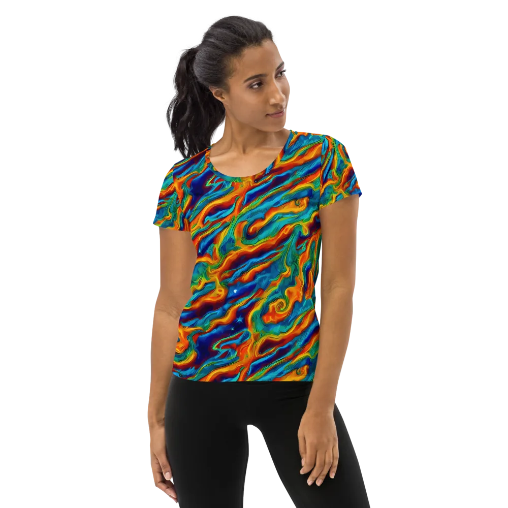 Carnival Current on Women's Athletic T-Shirt — Front