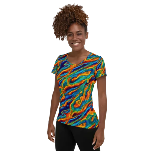 Carnival Current on a Women's Athletic T-Shirt