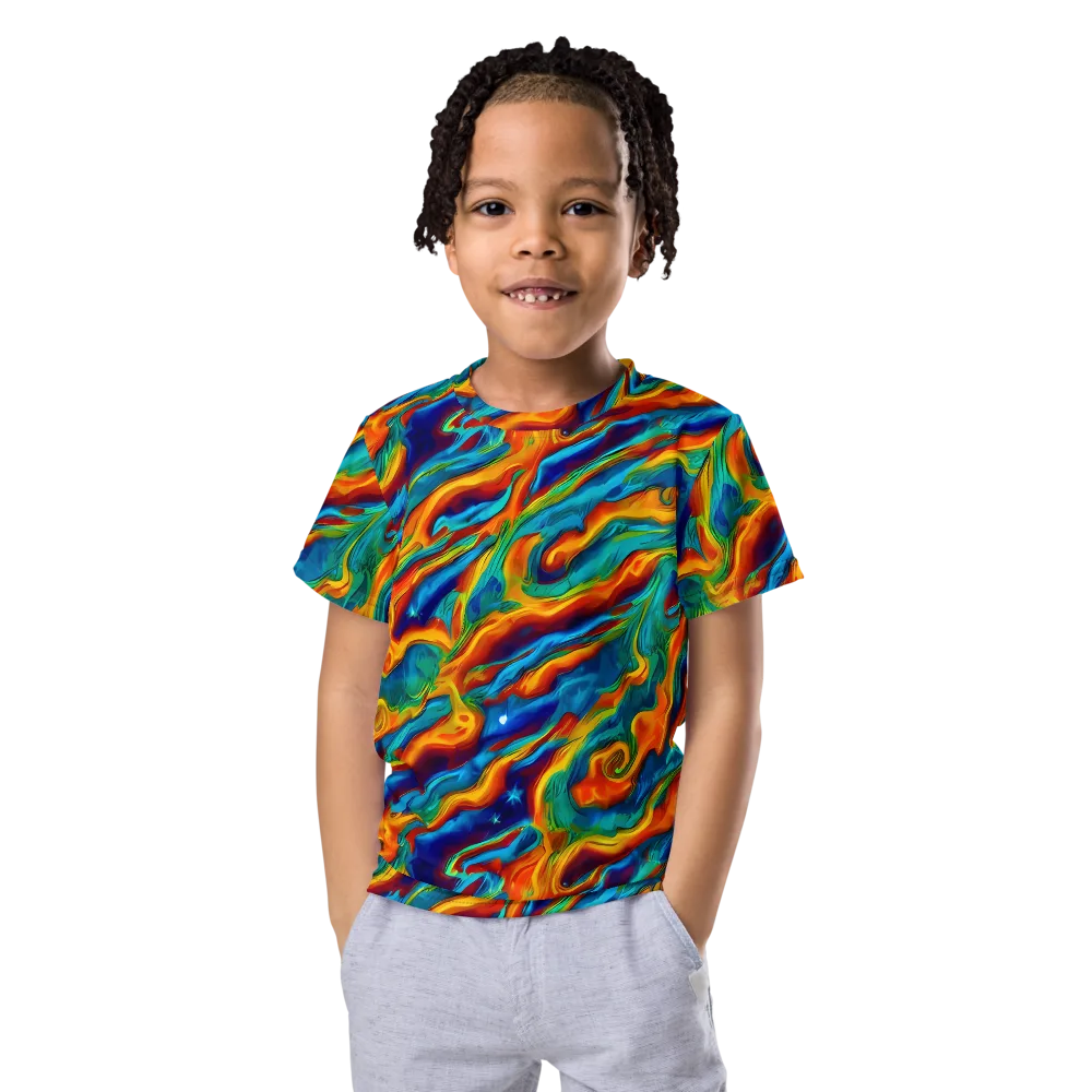 Carnival Current on Kids Crew Neck T-Shirt — Front
