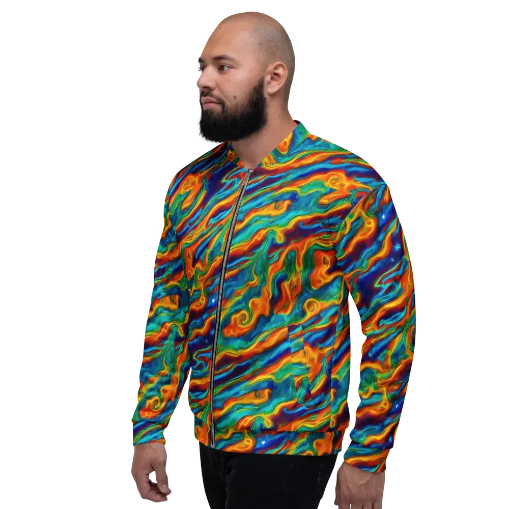Carnival Current on Bomber Jacket — Left