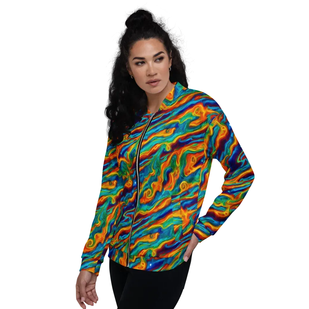 Carnival Current on Bomber Jacket — Left