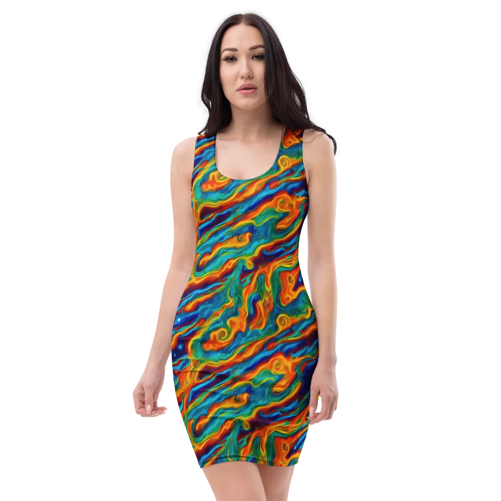Carnival Current on Bodycon Dress — Front