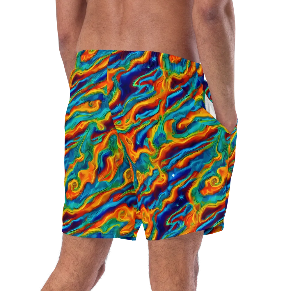 Carnival Current on Swim Trunks — Right Back