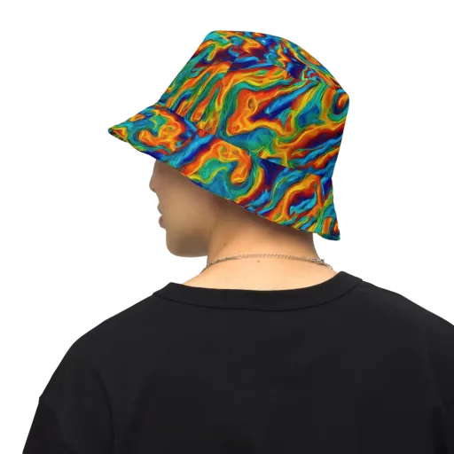 Carnival Current on a Reversible Bucket Hat