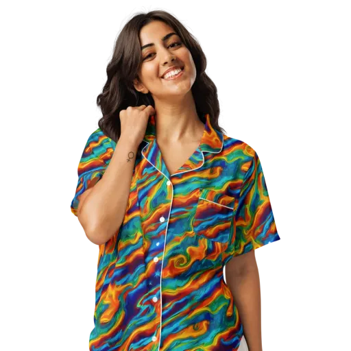 Carnival Current on a Women's Short Sleeve Pajama Top