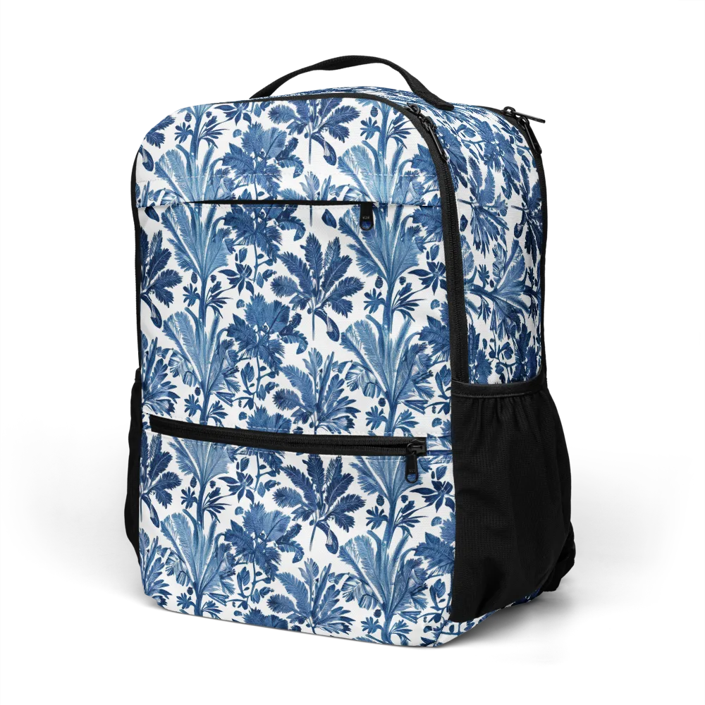 Cobalt Garden on Utility Backpack — Left Front