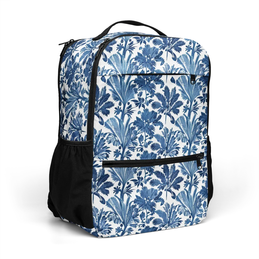 Cobalt Garden on Utility Backpack — Right Front