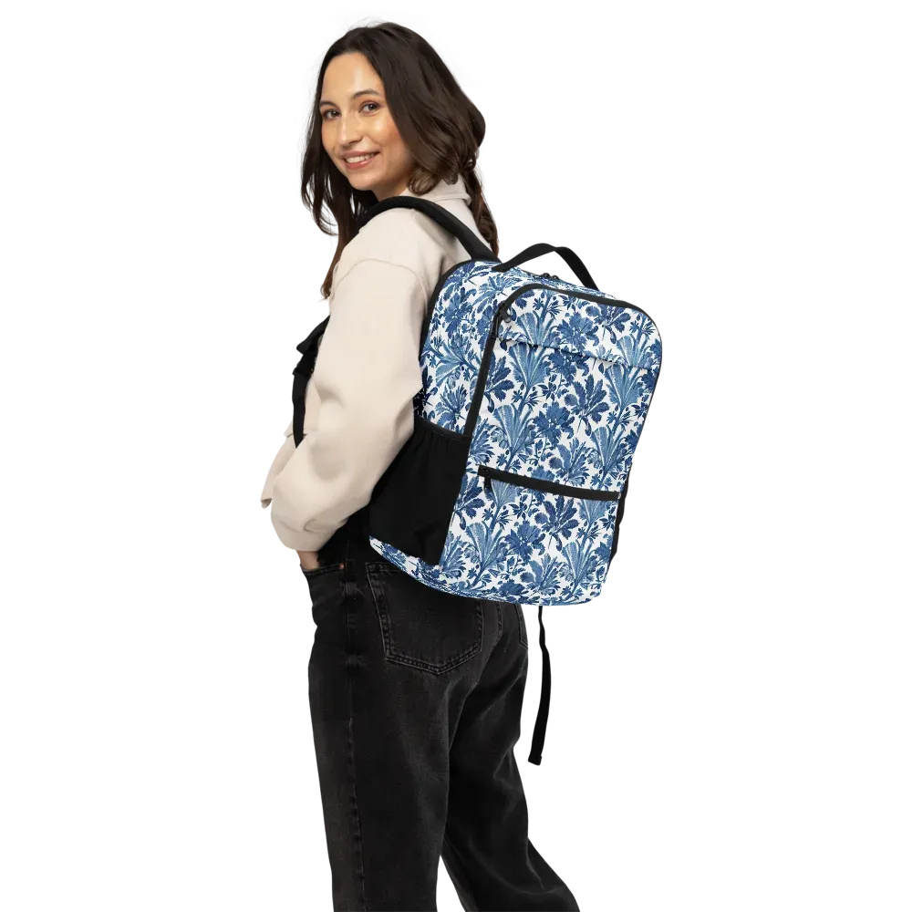 Cobalt Garden on Utility Backpack — Back