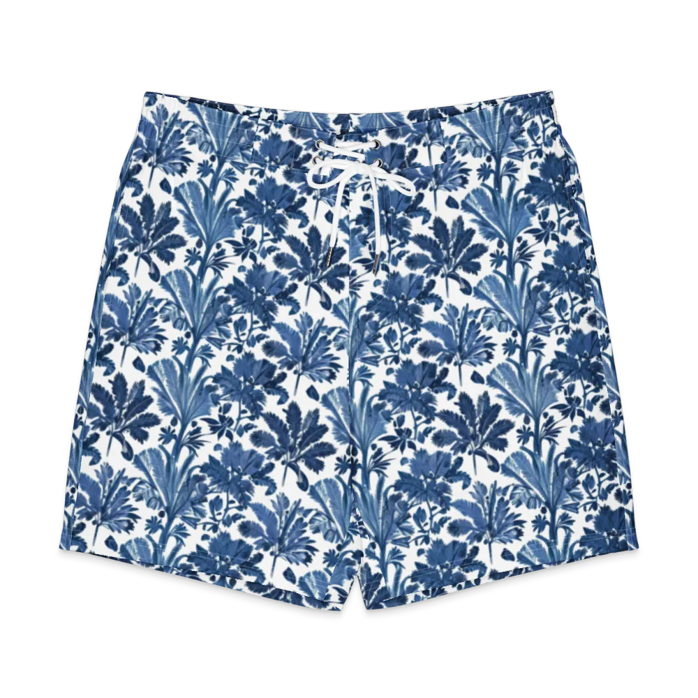 Cobalt Garden on Men's Board Shorts — Front