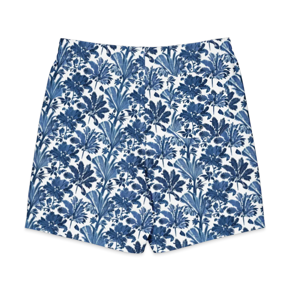 Cobalt Garden on Men's Board Shorts — Back