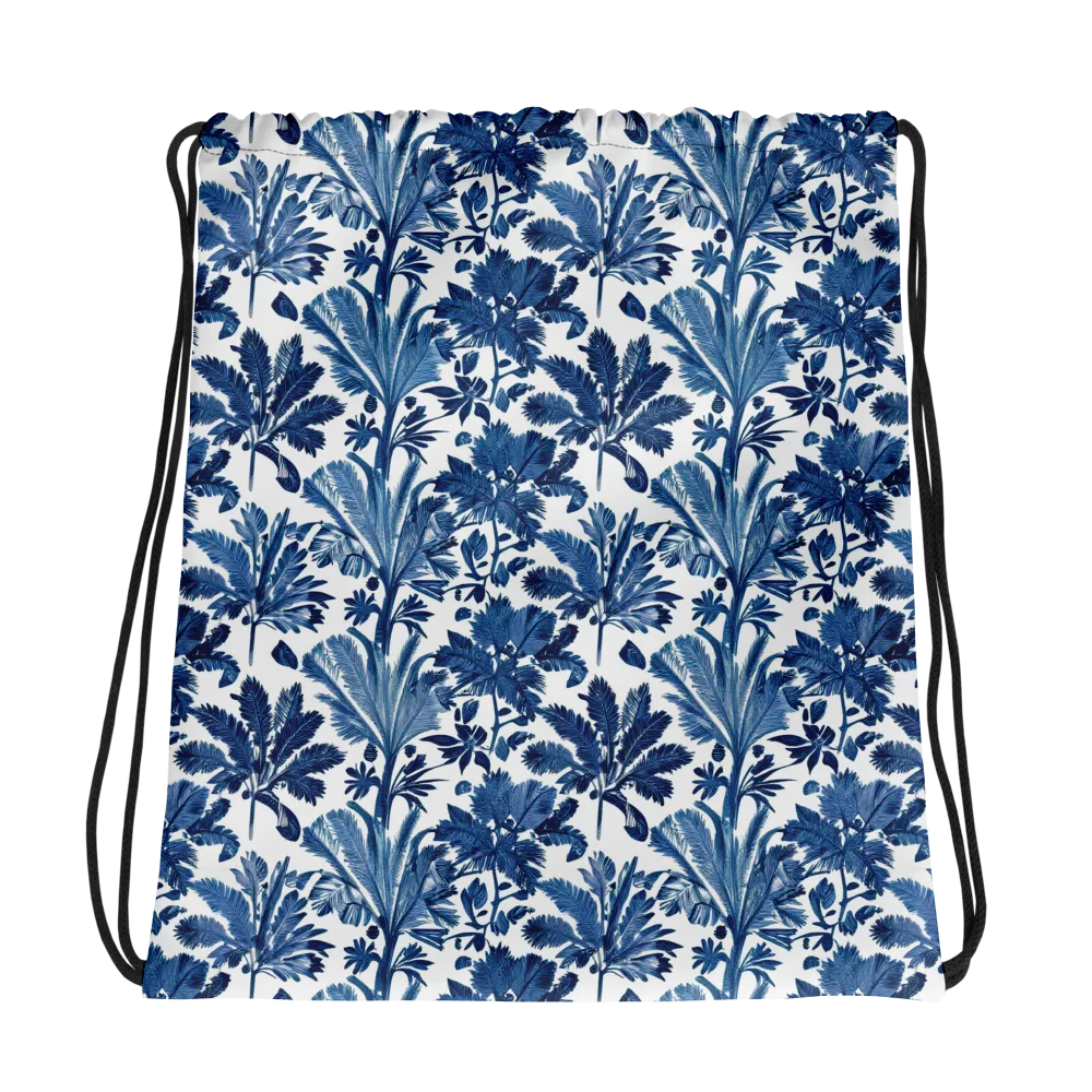 Cobalt Garden on Drawstring Bag — Photo