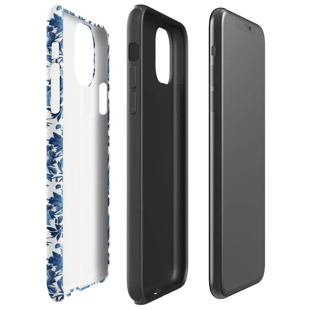 Cobalt Garden on Tough Case for iPhone® — Right