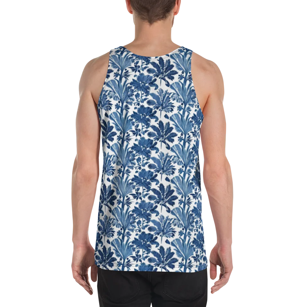 Cobalt Garden on Men's Tank Top — Back