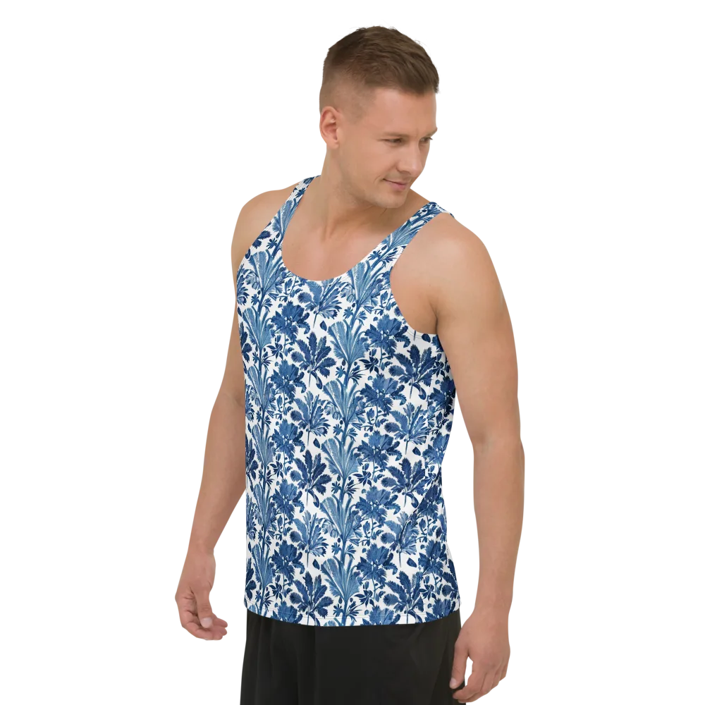 Cobalt Garden on Men's Tank Top — Left Front