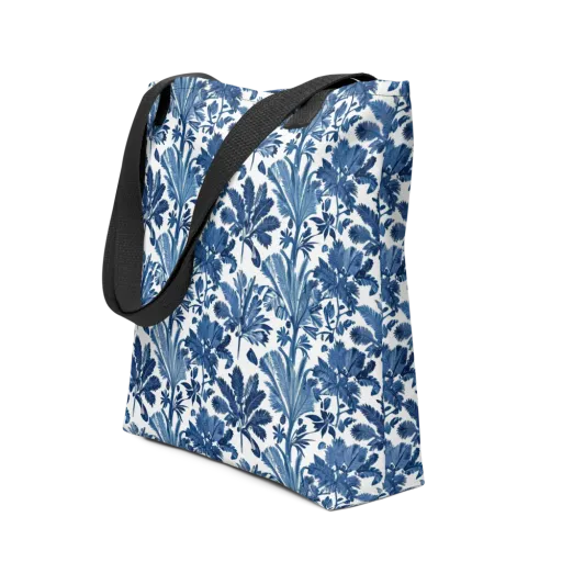 Cobalt Garden on a Tote Bag