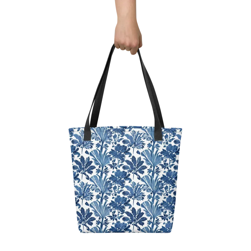 Cobalt Garden on Tote Bag — Front