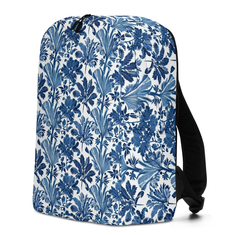 Cobalt Garden on Minimalist Backpack — Left