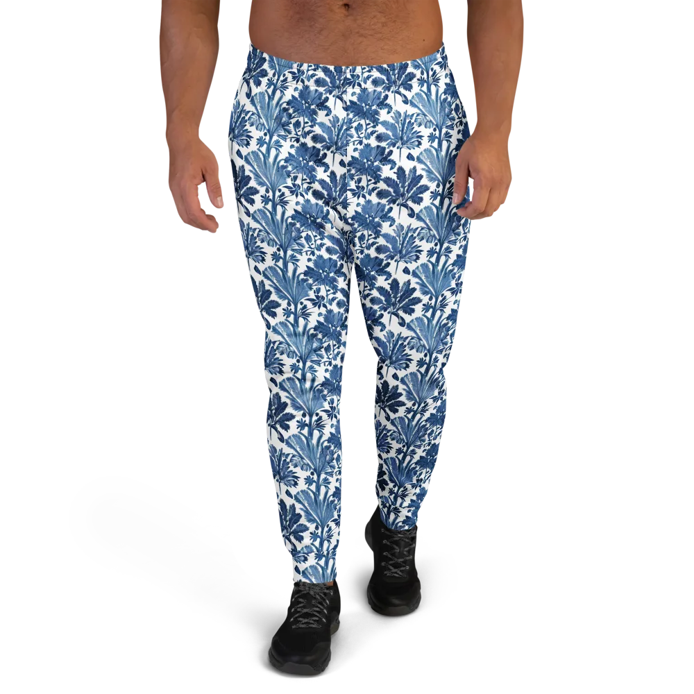 Cobalt Garden on Men's Joggers — Front