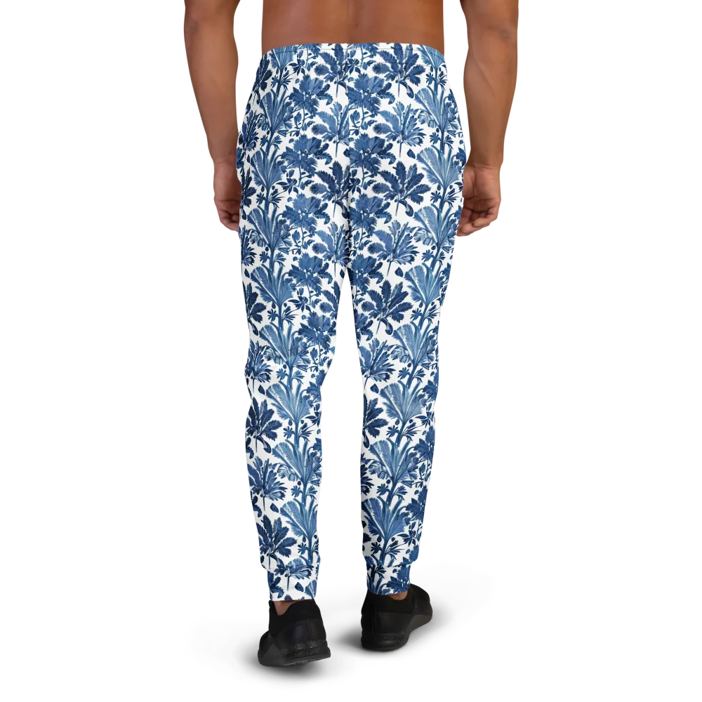 Cobalt Garden on Men's Joggers — Back