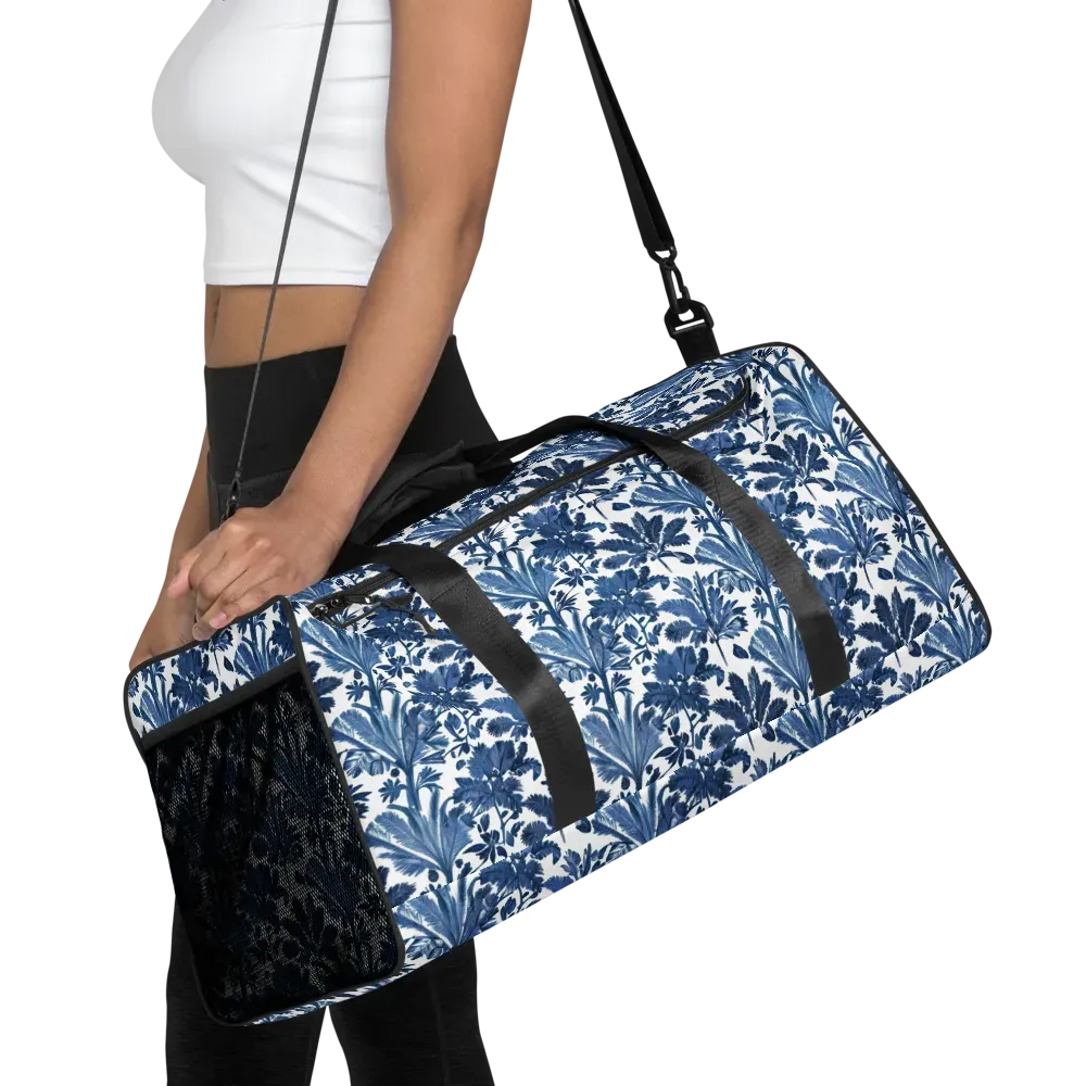 Cobalt Garden on Duffle Bag — Front