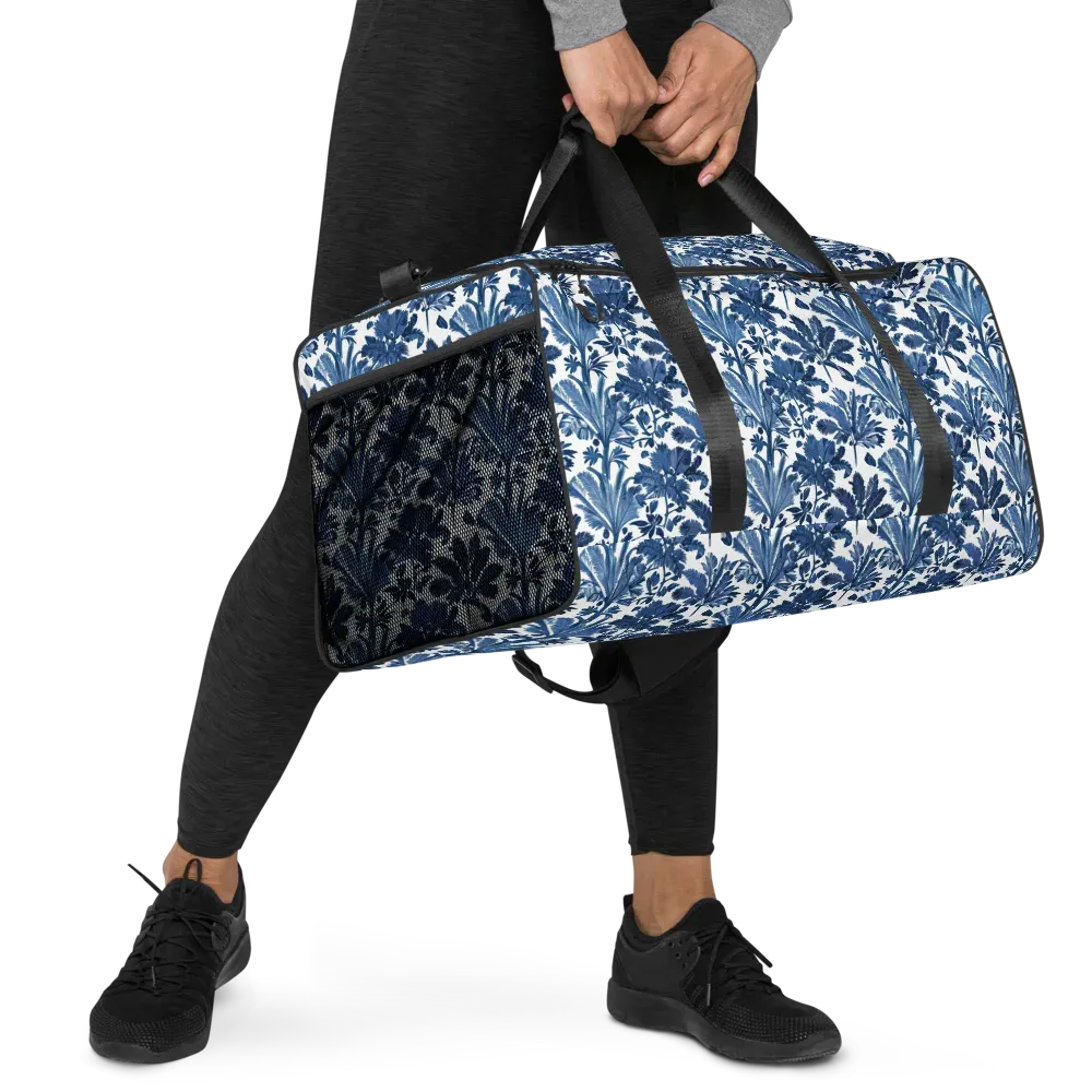 Cobalt Garden on Duffle Bag — Right Front