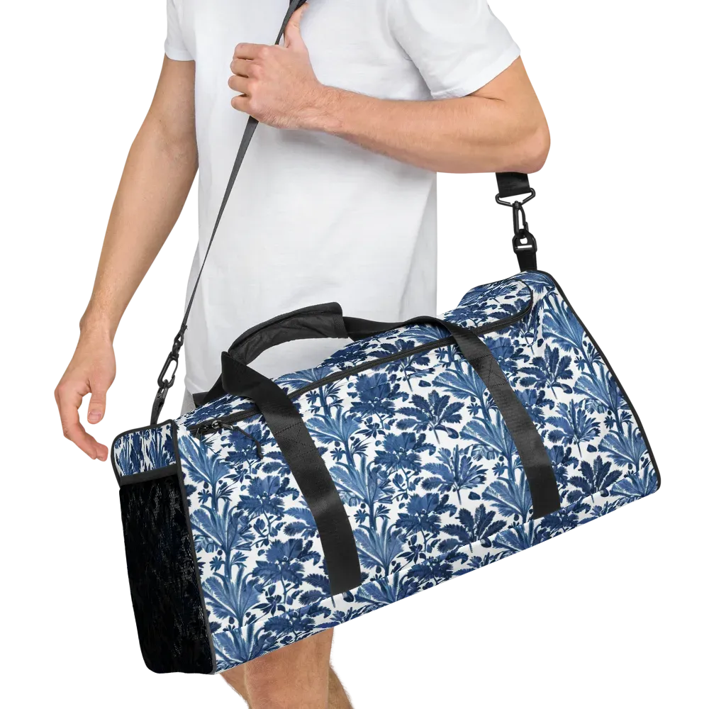 Cobalt Garden on Duffle Bag — Right Front