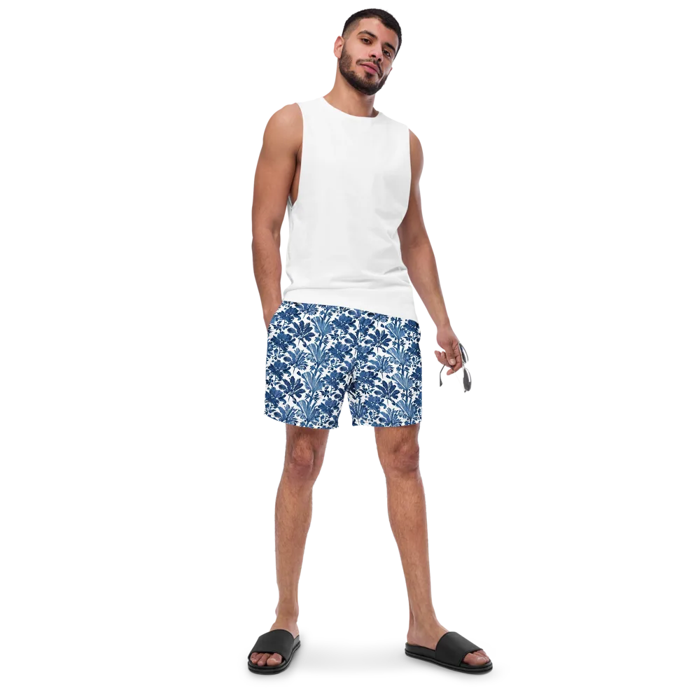 Cobalt Garden on Swim Trunks — Front