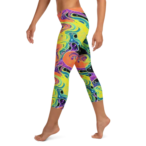 Nebula Nectar on a Capri Leggings